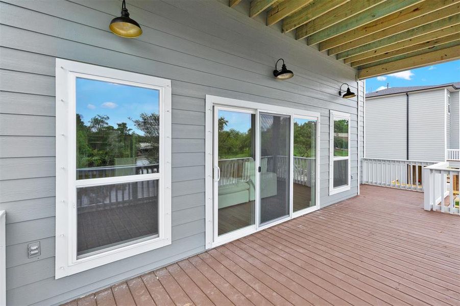 Balcony from the living room.