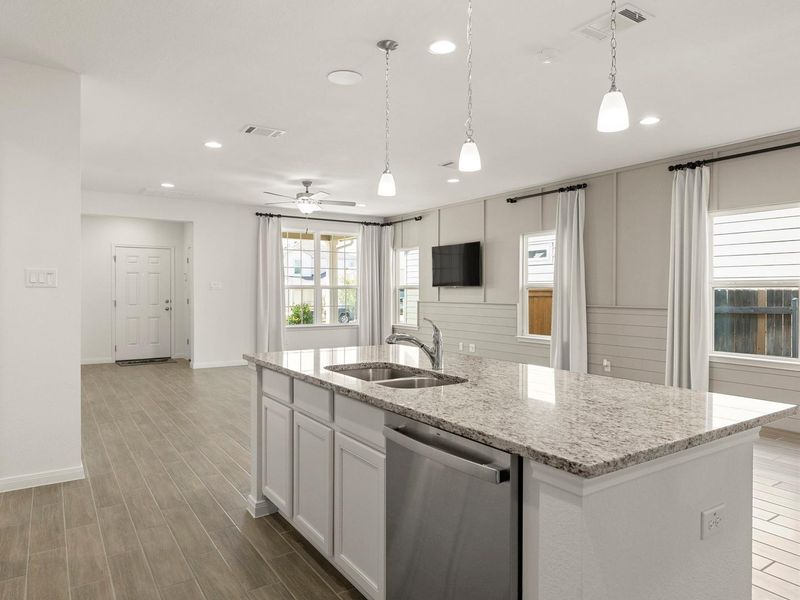 Furnished interior view inside a new home in Cool Water at Sonterra, Jarrell (Image 10).