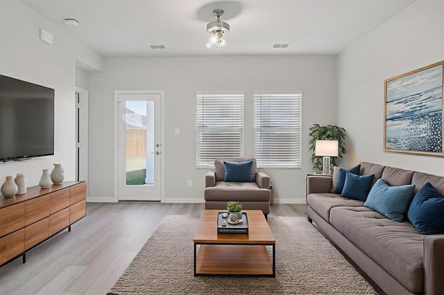 Furnished interior view inside a new home in Trails of Lavon - Spring Series, Lavon (Image 7).