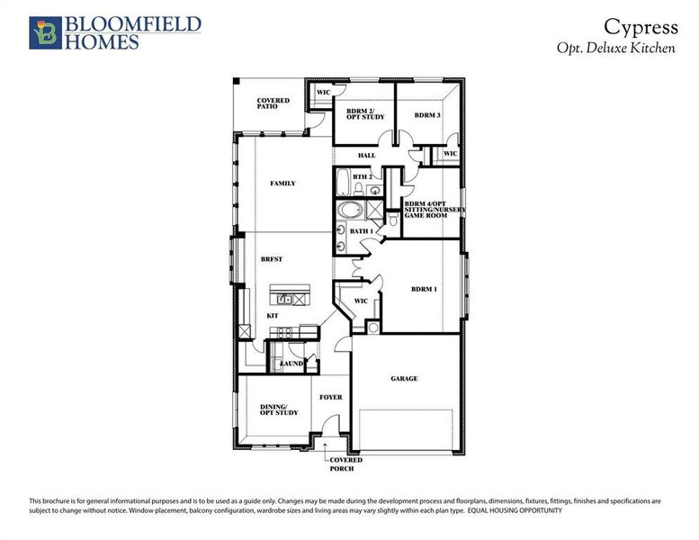 2D floor plan layout of this home in Abe's Landing, Granbury, TX (Image 2).