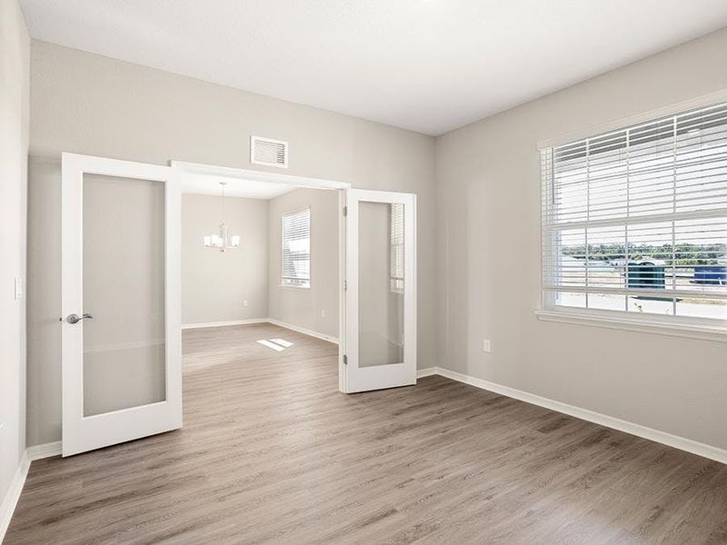 Enclose your den with optional French doors, or choose to build as an optional 5th bedroom - Savannah by Highland Homes