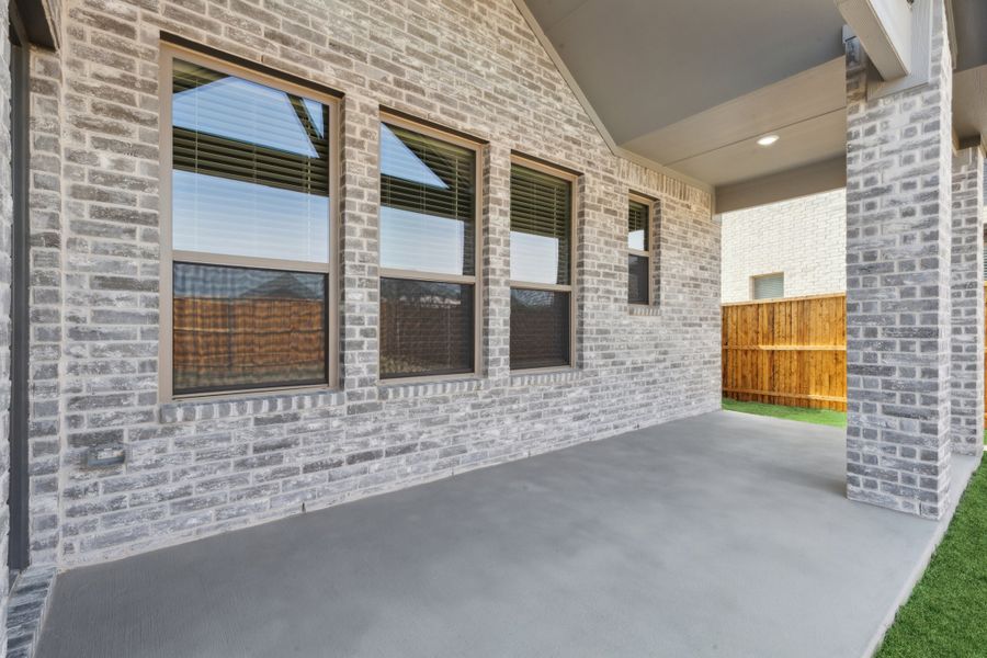 Patio in the Claret home plan by Trophy Signature Homes – REPRESENTATIVE PHOTO