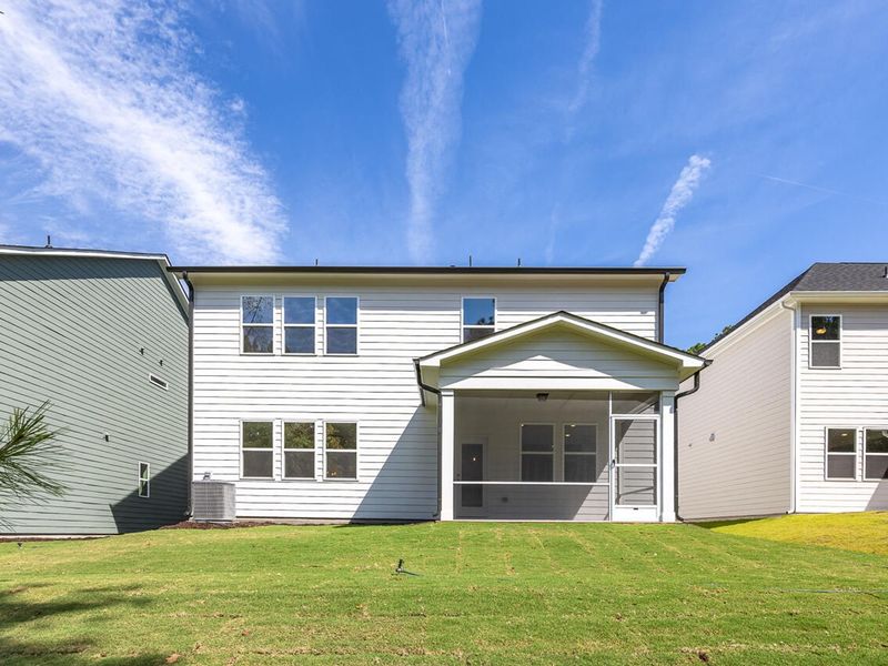 Exterior details and patio area of a home in Sage on North Main, Wake Forest (Image 1). Exterior details and patio area of a home in Sage on North Main, Wake Forest (Image 1).