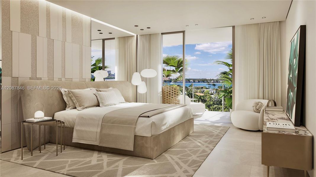 Furnished interior view inside a new home in Origin Residences, Bay Harbor Islands (Image 9).