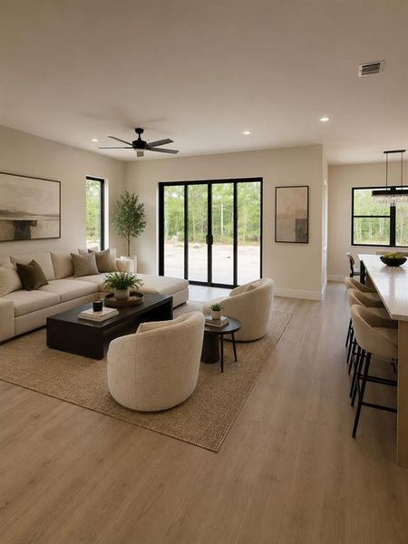 Furnished interior view inside a new home in , Orlando (Image 13).