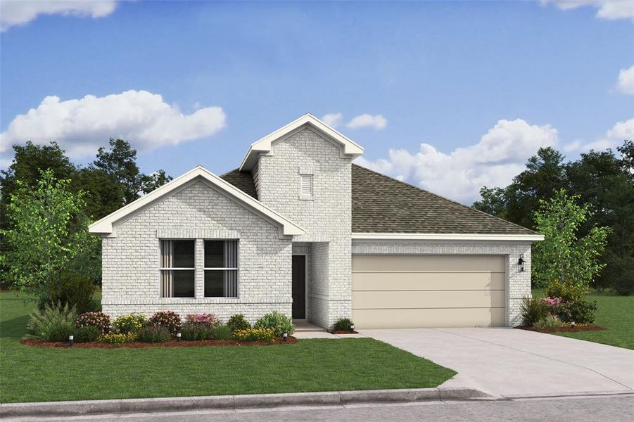 Stunning Passionflower II ESP home design with elevation SA built by K. Hovnanian Homes in beautiful Reserve at Huntsville. (*Artist rendering used for illustration purposes only.)