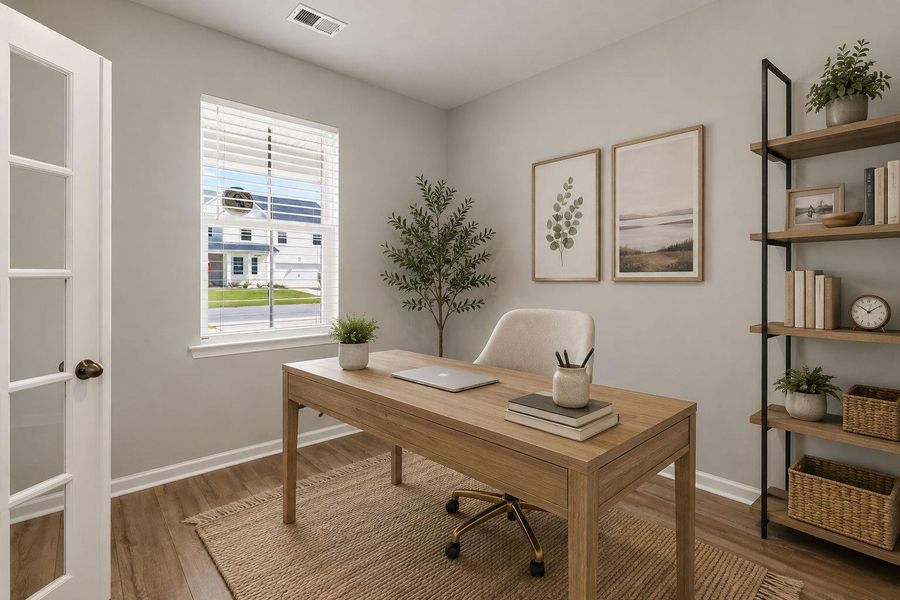 Furnished interior view inside a new home in Sweetgrass at Summers Corner, Summerville (Image 40).