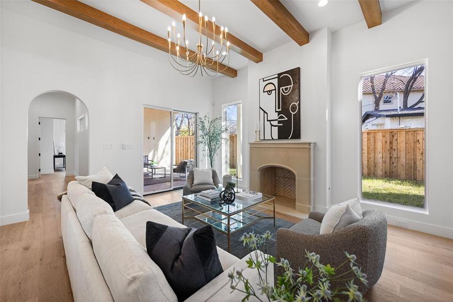 Furnished interior view inside a new home in , Dallas (Image 12).