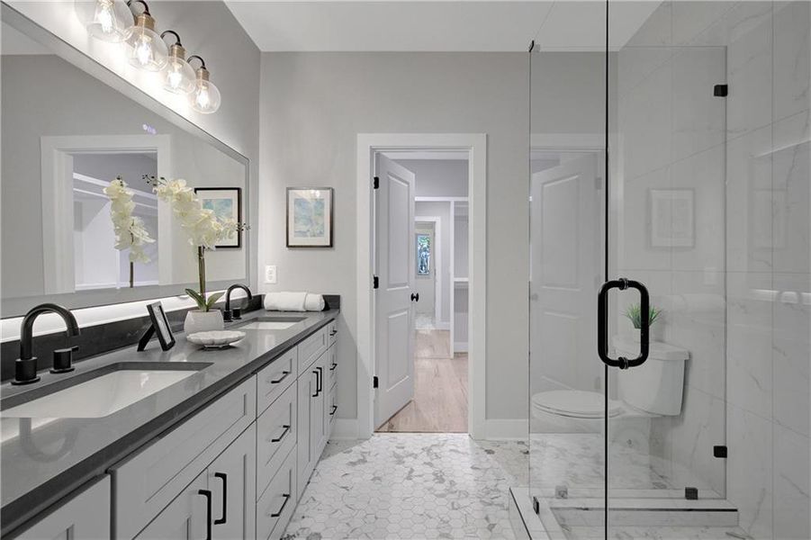 Furnished interior view inside a new home in , Atlanta (Image 8).