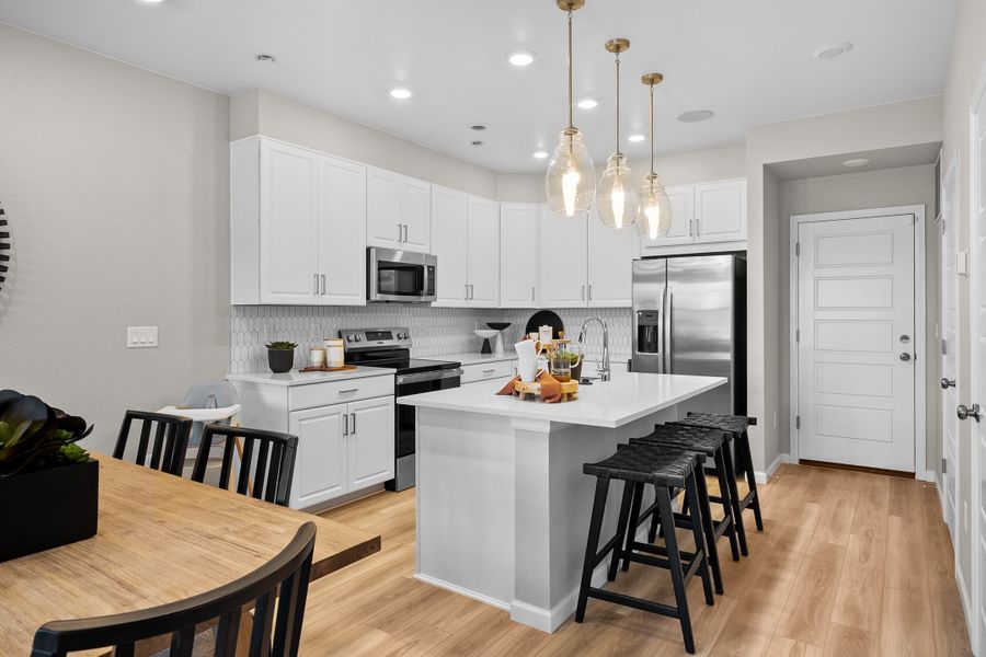 Furnished interior view inside a new home in Trailstone, Arvada (Image 10).