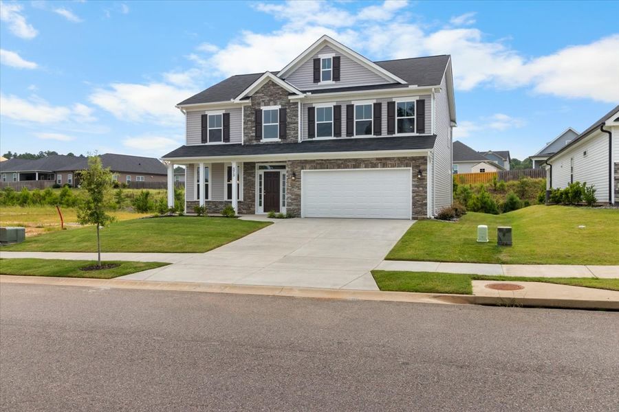 Front exterior of a new home in Windsor, North Augusta, SC, highlighting curb appeal (Image 21).