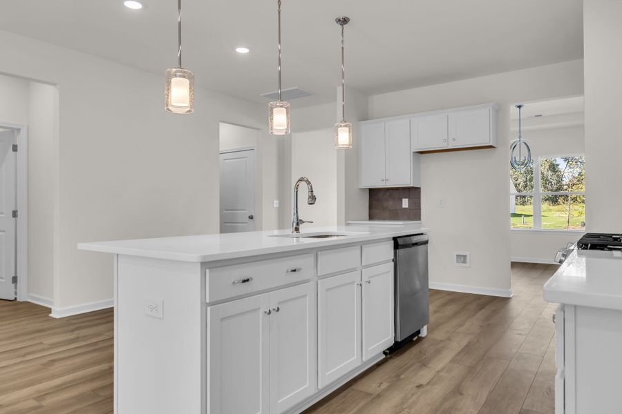 Large kitchen island with storage!