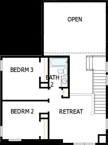 2D floor plan layout of this home in Goodland – Garden Series, Grand Prairie, TX (Image 3).