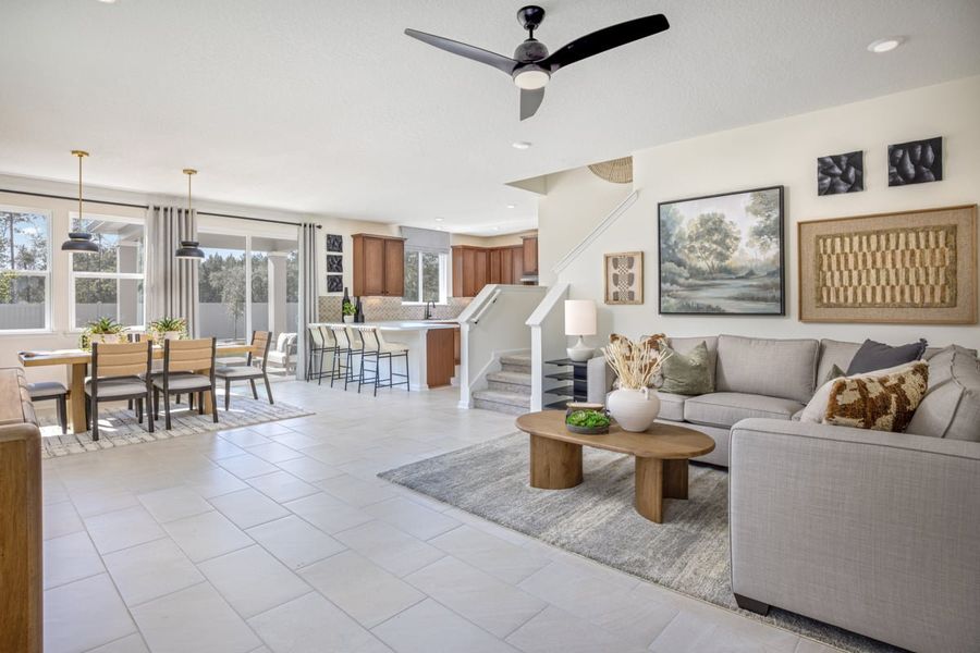 Representative furnished interior of a home built from the 2089 by KB Home in Haden Woods, Jacksonville (Image 3).