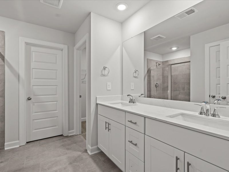 Furnished interior view inside a new home in Village at White Pine, Pendleton (Image 8).