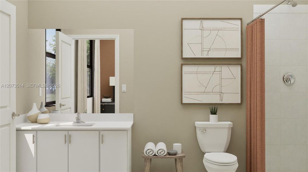 Furnished interior view inside a new home in Pineland Crest, Miami (Image 12).