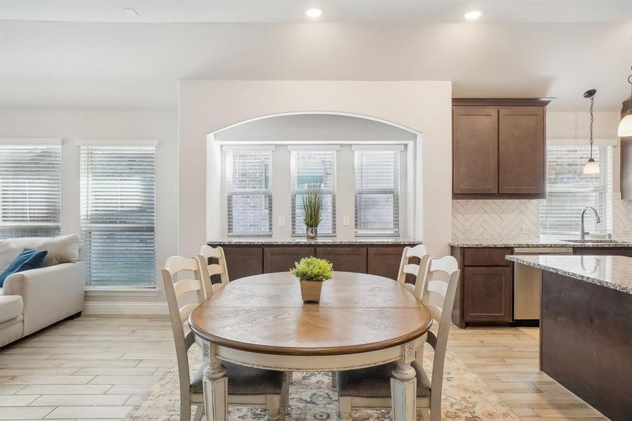 Spacious dining room