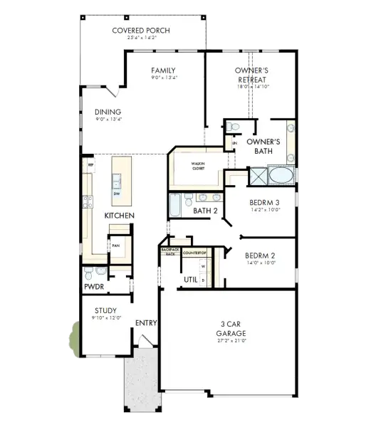 2D floor plan layout of this home in Wildrye, Waller, TX (Image 2). 2D floor plan layout of this home in Wildrye, Waller, TX (Image 2).