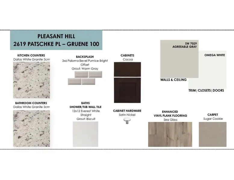 Sample of building materials used in homes in Pleasant Hill, Bryan (Image 13).