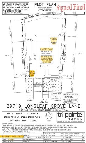 2D floor plan layout of this home in Cross Creek Ranch 65′, Fulshear, TX (Image 5).
