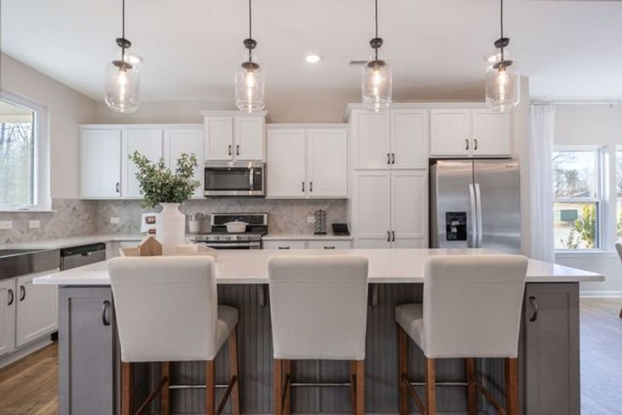Representative furnished interior of a home built from the Lenox by True Homes in Whispering Hills, Locust (Image 4).