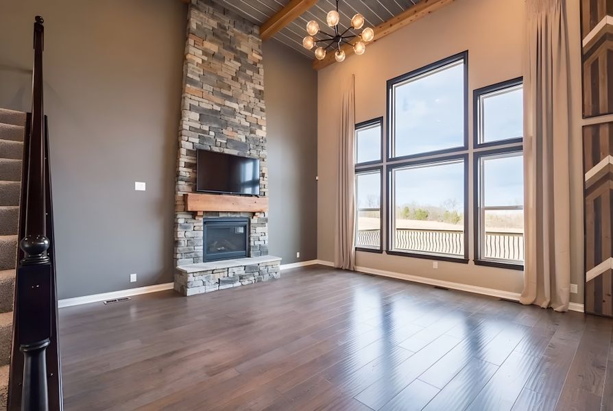 Representative unfurnished interior of a home built from the Paxton by Fischer Homes in Governor’s Preserve, Canton (Image 21).