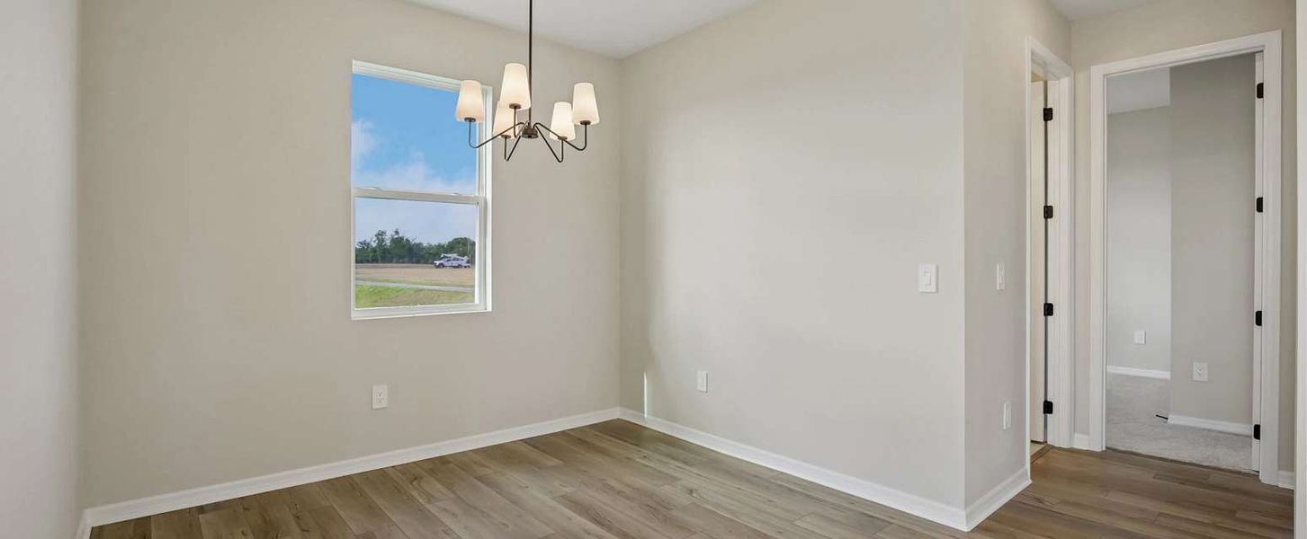Dining nook located off the kitchen - Representative images and renderings are for illustrative purposes