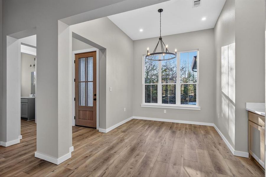 Formal dining area off of the entryway boasts incredible views!