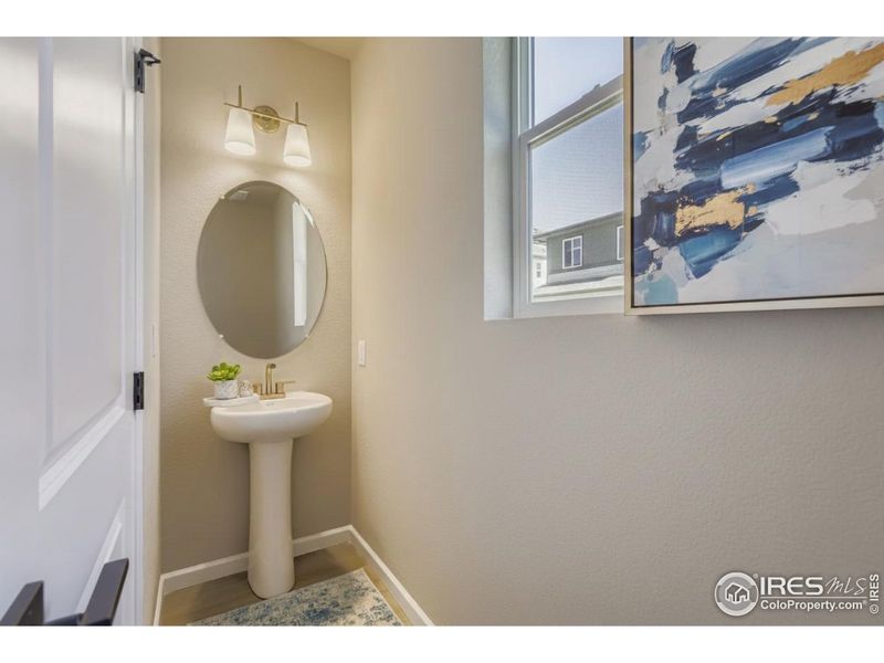 Main level half bathroom