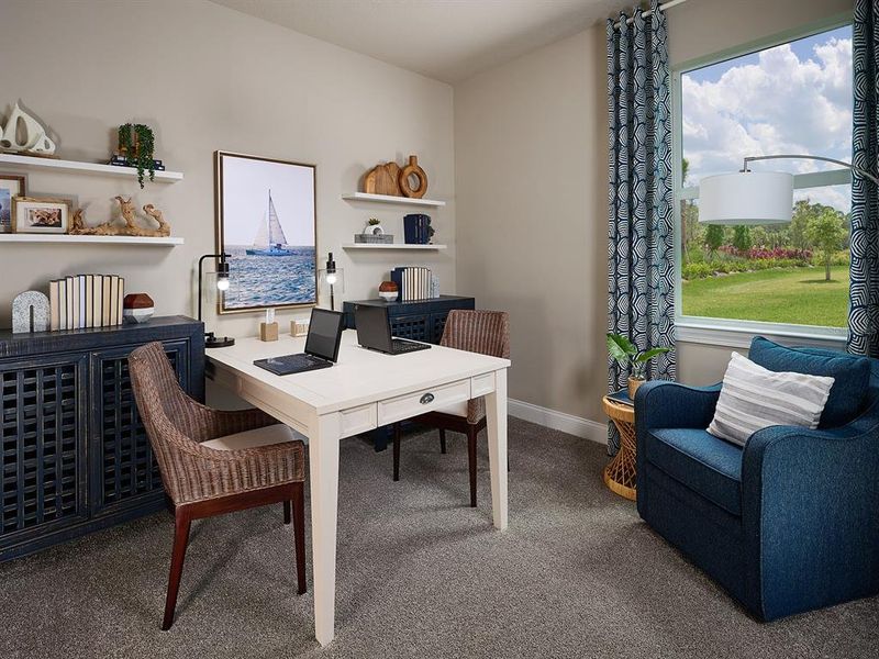 Furnished interior view inside a new home in Legends Preserve - Signature Series, Daytona Beach (Image 5).