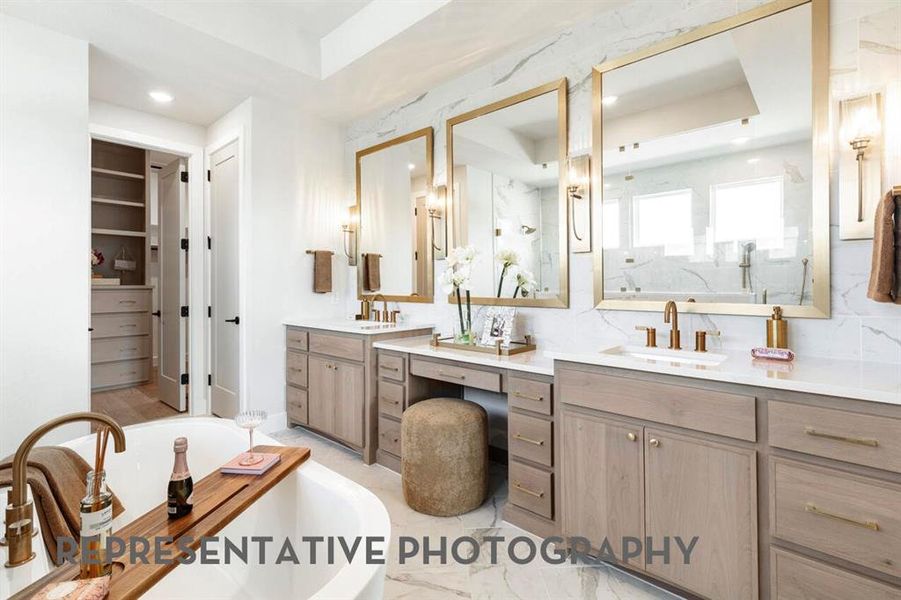 Furnished interior view inside a new home in Star Trail, Prosper (Image 18).