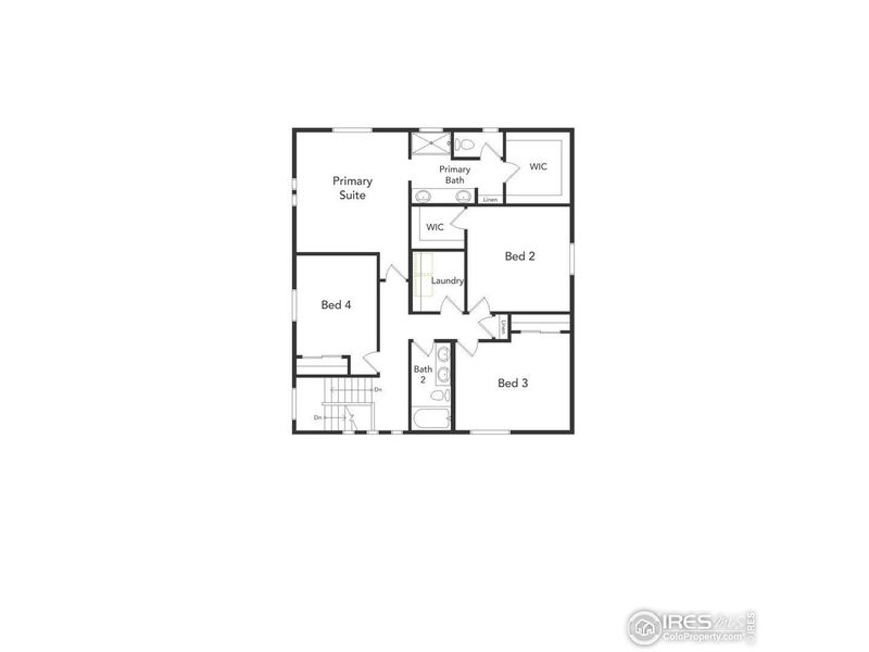 2D floor plan layout of this home in , Johnstown, CO (Image 4).
