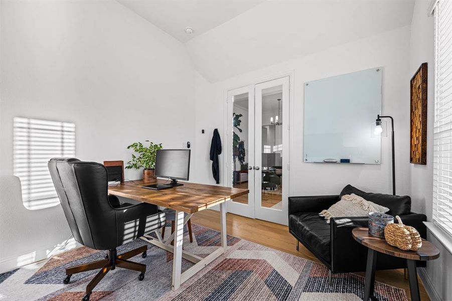 Looking into the entry from the back of the office. Looking into the entry from the back of the office.