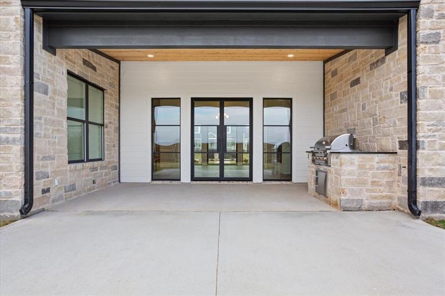 Exterior details and patio area of a home in , McGregor (Image 3). Exterior details and patio area of a home in , McGregor (Image 3).