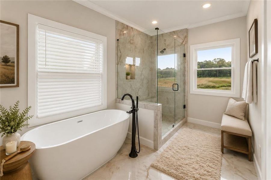 Furnished interior view inside a new home in The Tillery, Marietta (Image 13).