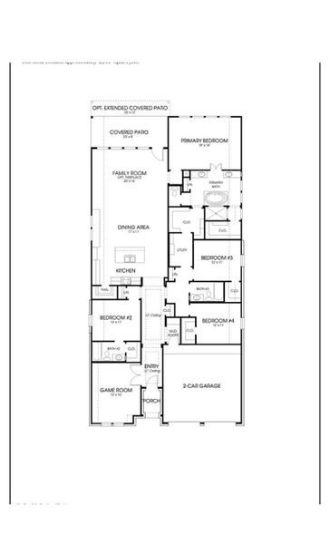 2D floor plan layout of this home in Flora 50', Hutto, TX (Image 2). 2D floor plan layout of this home in Flora 50', Hutto, TX (Image 2).