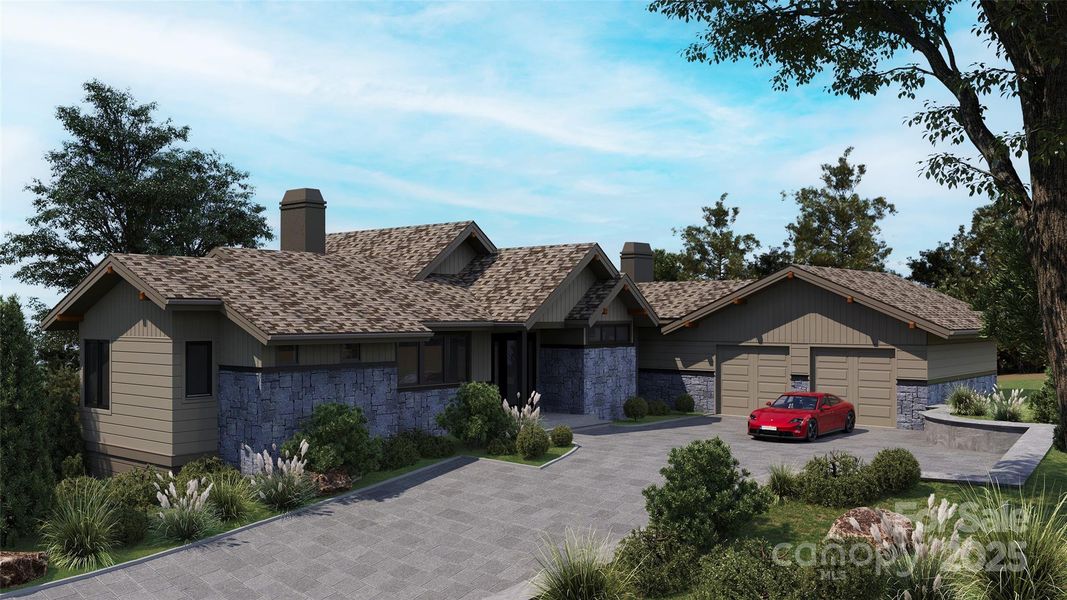 Front exterior of a new home in , Hendersonville, NC, highlighting curb appeal (Image 4).