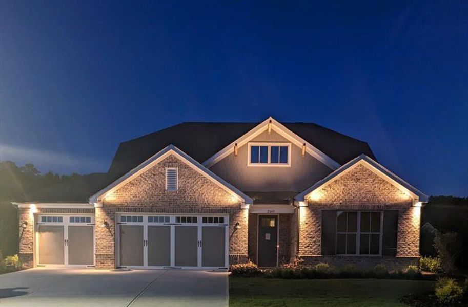 Front exterior of a new home in , Cumming, GA, highlighting curb appeal (Image 2). Front exterior of a new home in , Cumming, GA, highlighting curb appeal (Image 2).