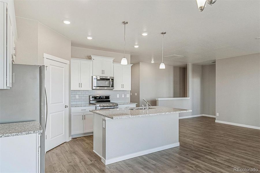 Furnished interior view inside a new home in Spring Valley Ranch, Elizabeth (Image 9). Furnished interior view inside a new home in Spring Valley Ranch, Elizabeth (Image 9).