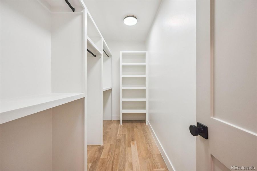 Soaking tub and large walk in shower are perfect relaxing spaces in the primary bath