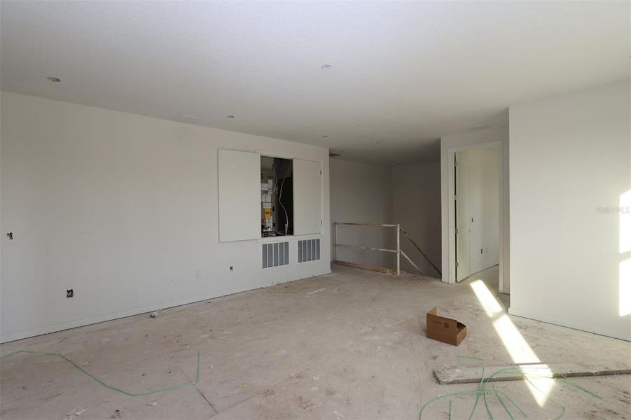 In-progress construction of a new home in Center Lake on the Park, St. Cloud, FL (Image 43).