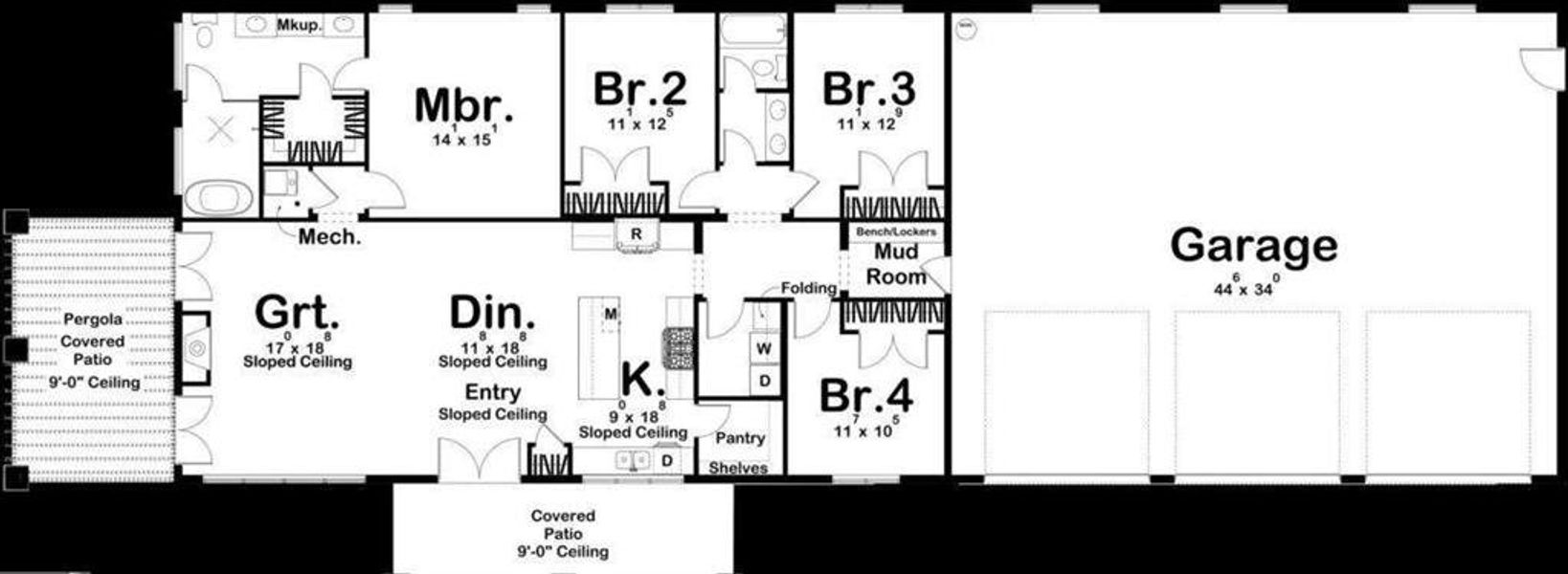 2D floor plan layout of this home in , Waco, GA (Image 1).