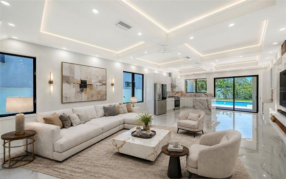 Furnished interior view inside a new home in , Sarasota (Image 7).