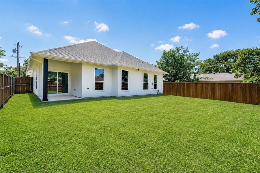 Exterior details and patio area of a home in , Dallas (Image 3). Exterior details and patio area of a home in , Dallas (Image 3).