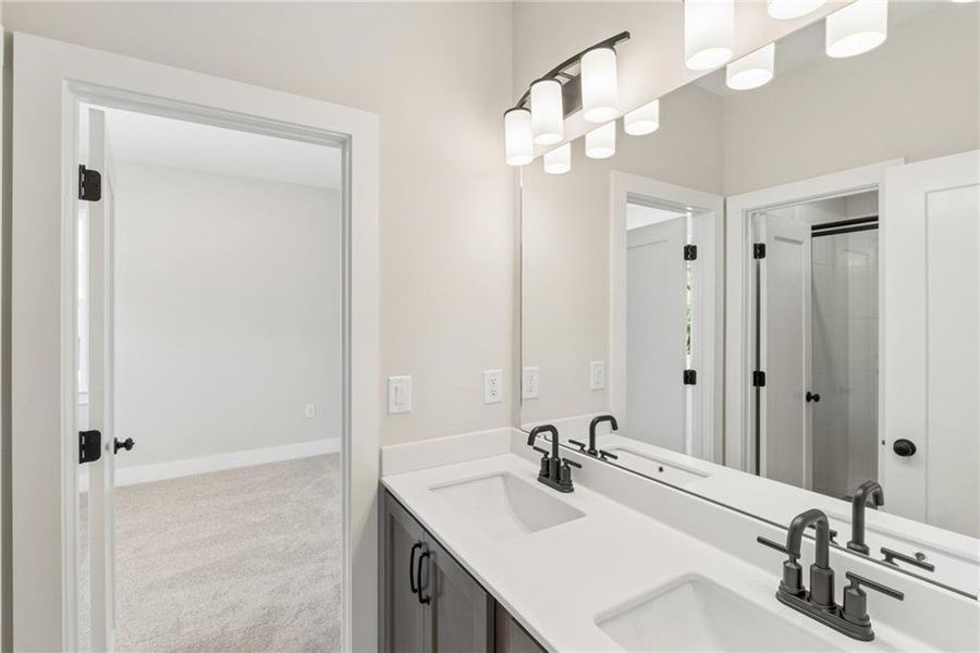 Furnished interior view inside a new home in Settingdown Farms, Cumming (Image 10).