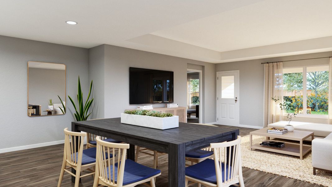 Representative furnished interior of a home built from the The Palermo by Legend Homes in Granger Pines, Conroe (Image 7).