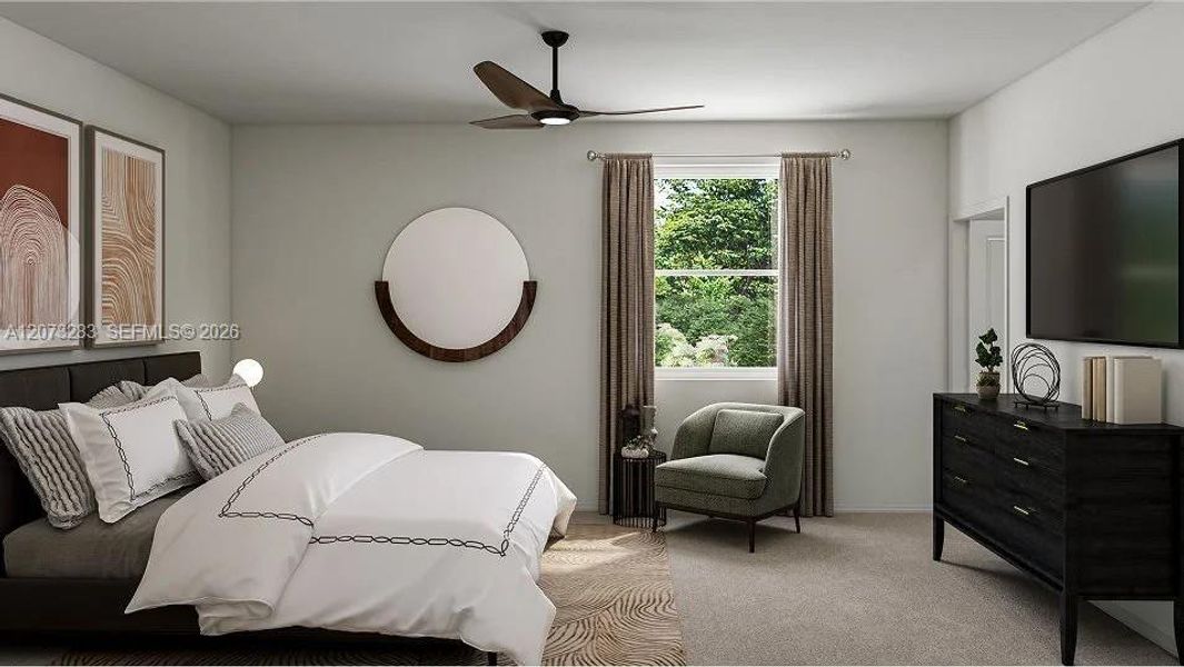 Furnished interior view inside a new home in Solstice, Miami (Image 6).