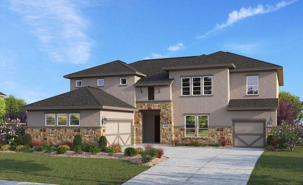 2D floor plan layout for the Partridge by DRB Homes in Verandas at the Rim, San Antonio, TX (Image 10).