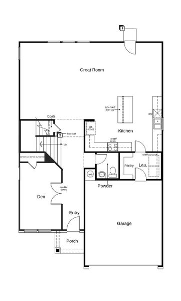 2D floor plan layout of this home in Stoney Chase, Del Valle, TX (Image 3).