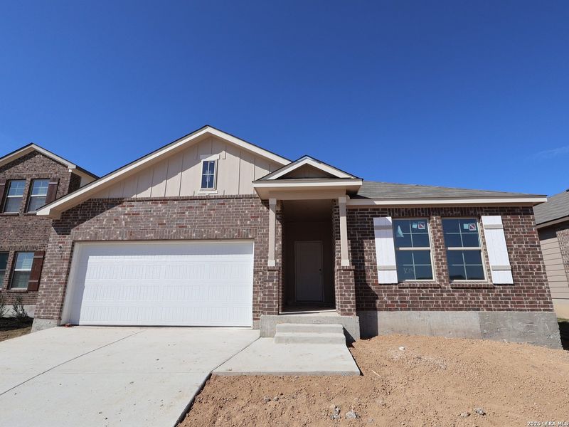 Front exterior of a new home in Paloma Park, Converse, TX, highlighting curb appeal (Image 16). Front exterior of a new home in Paloma Park, Converse, TX, highlighting curb appeal (Image 16).